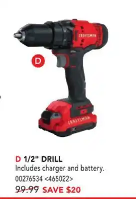 RONA Craftsman 1/2 drill powers 50+ tools 20 volts offer