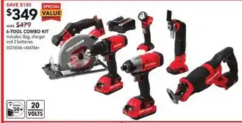 RONA Craftsman 6-tool combo kit offer