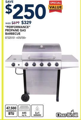 RONA Char-broil performance propane gas barbecue offer