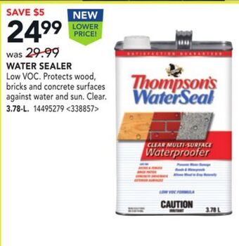 RONA Water sealer offer