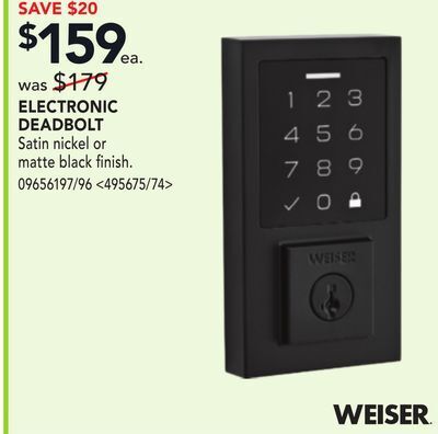 RONA Weiser electronic deadbolt offer