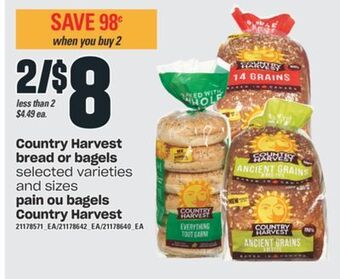 Valu-mart Pain ou bagels country harvest offer