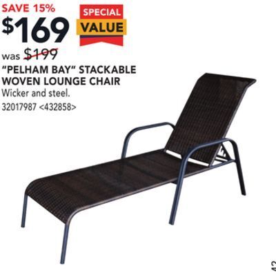 RONA Style selections pelham bay stackable woven lounge chair offer