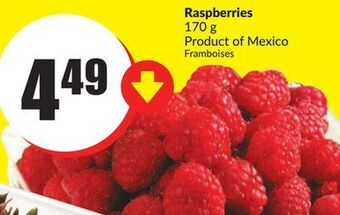 Chalo FreshCo Raspberries 170 g product of mexico offer