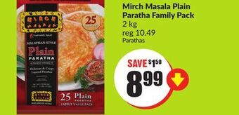 Chalo FreshCo Mirch masala plain paratha family pack 2 kg offer