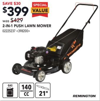 RONA Remington 2-in-1 push lawn mower offer