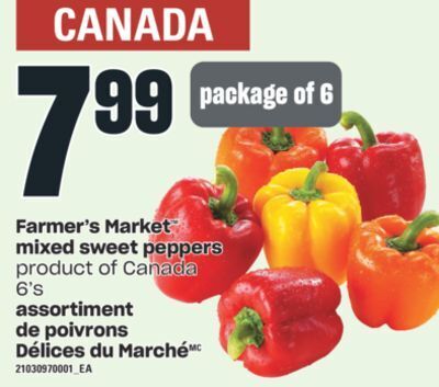 Valu-mart Assortiment de poivrons délices du marché, 6's offer