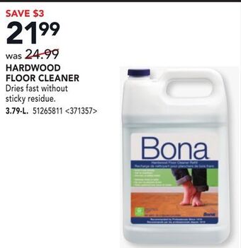 RONA Bona hardwood floor cleaner offer