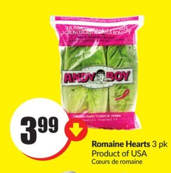 Chalo FreshCo Romaine hearts 3 pk product of usa offer