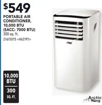 RONA Arctic king portable air conditioner. 10,000 btu (sacc: 7000 btu) offer