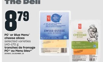 Valu-mart Tranches de fromage pc ou menu bleu, 140-170 g offer