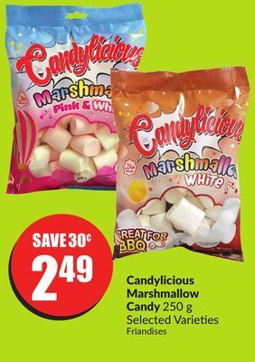 Chalo FreshCo Candylicious marshmallow candy 250 g selected varieties offer