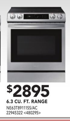 RONA Samsung 6.3 cu ft. range offer