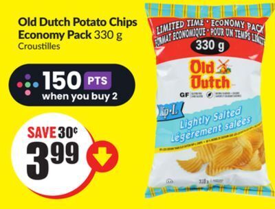 Chalo FreshCo Old dutch potato chips economy pack 330 g offer
