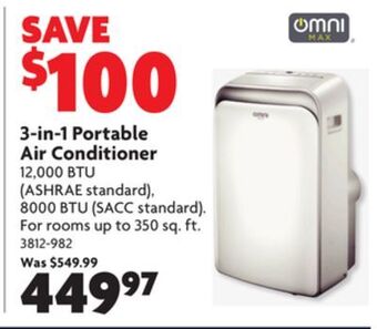 Home Hardware 3-in-1 portable air conditioner offer