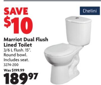 Home Hardware Marriot dual flush lined toilet offer