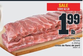 Valu-mart Côtes de flanc de porc offer