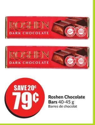 Chalo FreshCo Roshen chocolate bars 40-45 g offer