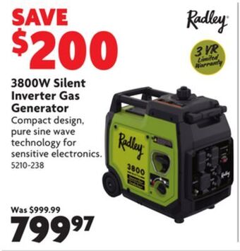 Home Hardware 3800w silent inverter gas generator offer