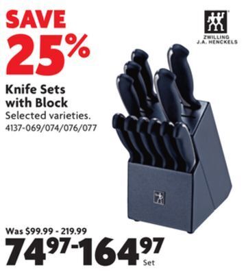 Home Hardware Knife sets with block offer