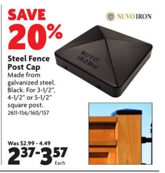 Home Hardware Steel fence post cap offer
