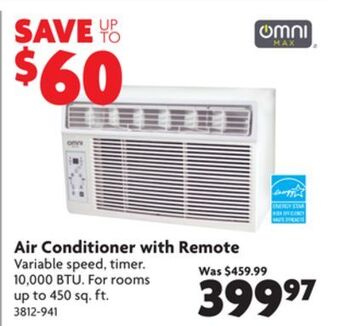 Home Hardware Air conditioner with remote offer
