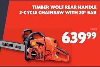 Home Hardware Timber wolf rear handle 2-cycle chainsaw with 20 bar offer