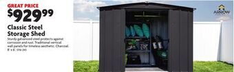 Home Hardware Classic steel storage shed offer