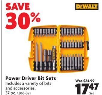 Home Hardware Power driver bit sets offer