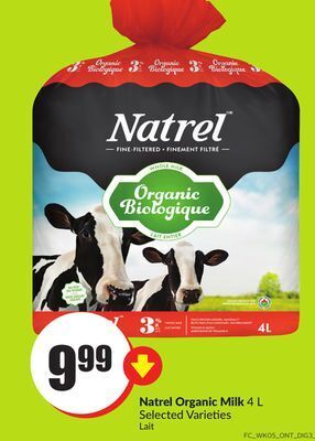 FreshCo Natrel organic milk l selected varieties offer