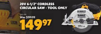 Home Hardware 20v 6-1/2 cordless circular saw - tool only offer