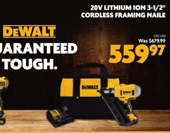 Home Hardware 20v lithium ion 3-1/2 cordless framing naile offer