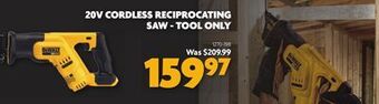 Home Hardware 20v cordless reciprocating saw - tool only offer