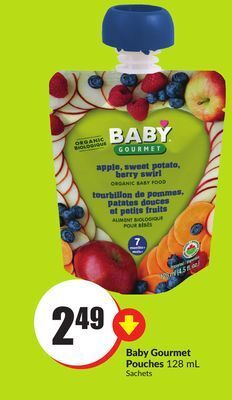 FreshCo Baby gourmet pouches 128 ml offer