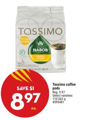 Giant Tiger Tassimo coffee pods offer