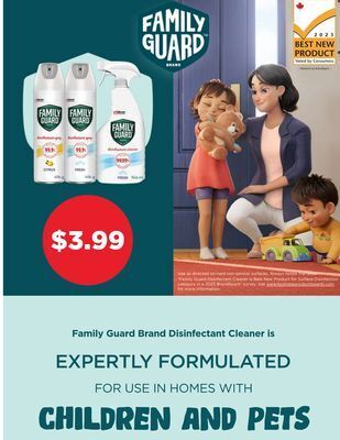 FreshCo Family guard brand disinfectant cleaner offer
