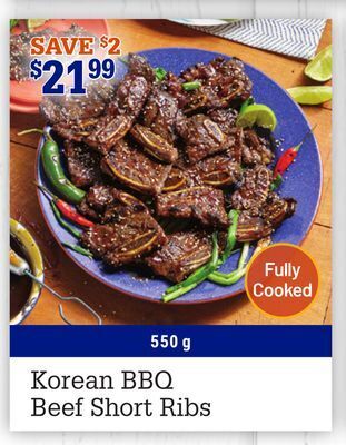 M & M Food Market Korean bbq beef short ribs offer