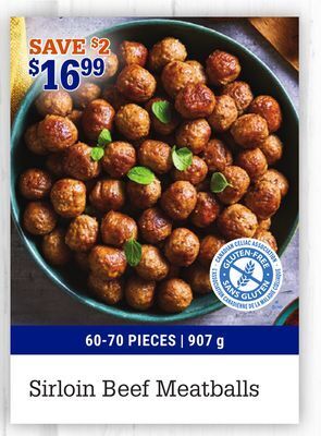 M & M Food Market Sirloin beef meatballs offer