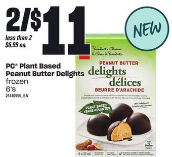 Zehrs Markets Pc® plant based peanut butter delights, 6's offer