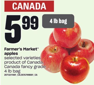 Zehrs Markets Farmer's market™ apples, 4 lb bag offer