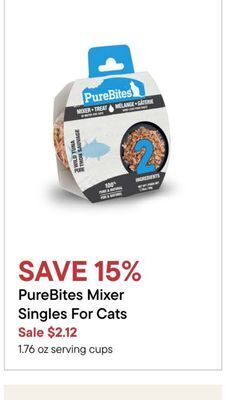 Petvalu Purebites mixer singles for cats offer