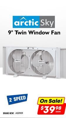 Factory Direct Arctic sky 9 twin window fan offer