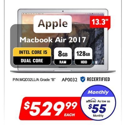Factory Direct Apple macbook air 2017 offer