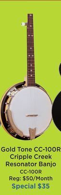Long & McQuade Gold tone cc-100r cripple creek resonator banjo offer