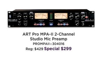 Long & McQuade Pro mpa-ii two channel studio mic preamp offer