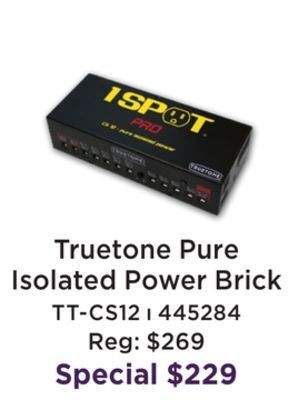 Long & McQuade Truetone cs12 pure isolated power brick offer