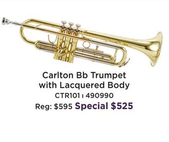Long & McQuade Bb trumpet outfit, lacquered w/case offer