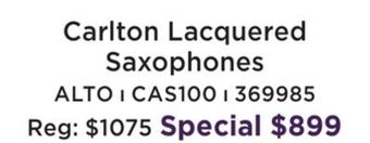 Long & McQuade Lacquered alto saxophone w/case offer