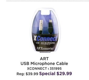 Long & McQuade Art pro audio usb microphone cable offer