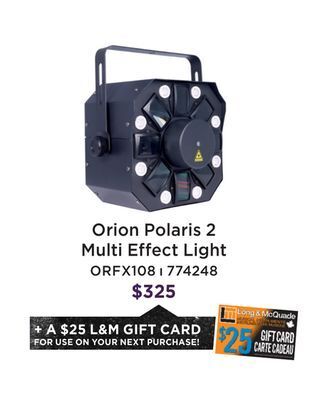 Long & McQuade Orion polaris 2 multi effect light offer